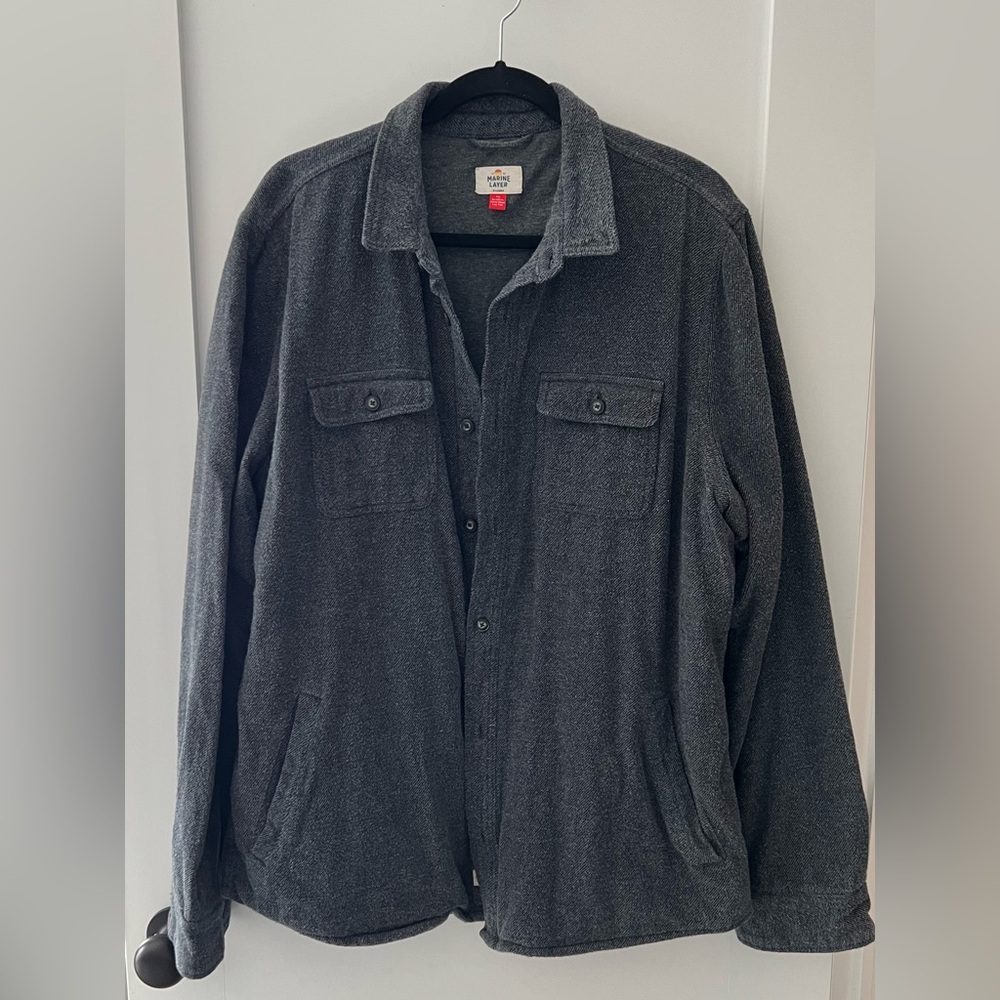 Marine Layer Charcoal Lightweight Shirt Jacket